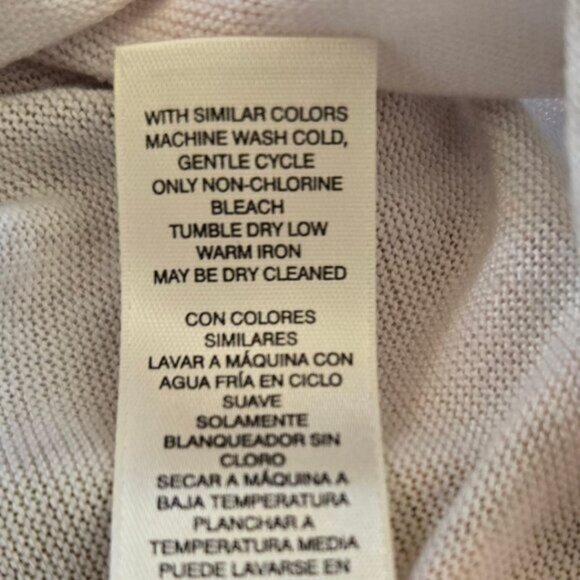 Chicos Size 1 Womens Medium Beige Floral Short Sleeve Knit Top - Picture 6 of 6